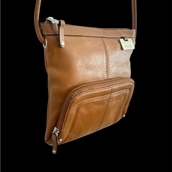 Tignanello Brown Leather Crossbody Bag - Picture 2 of 6